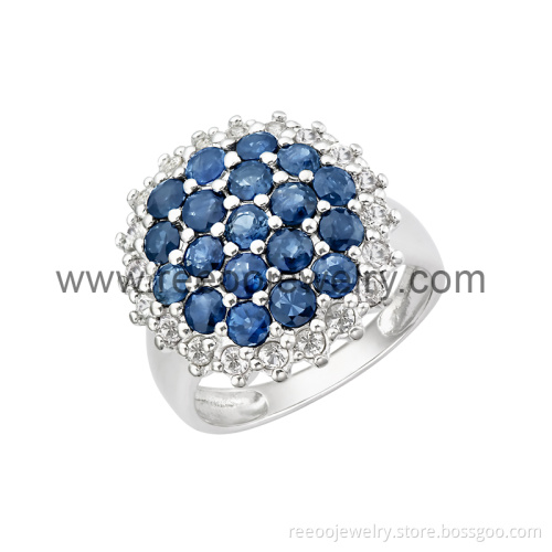 2013 Shiny CZ Diamonds Rhodium Plated 925 Sterling Silver Rings